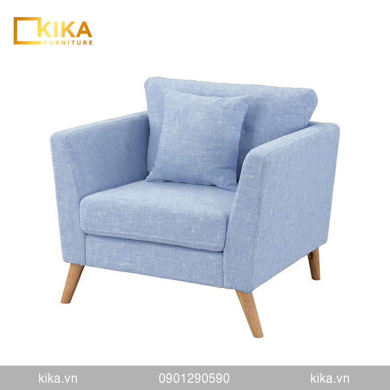 sofa đơn màu xanh