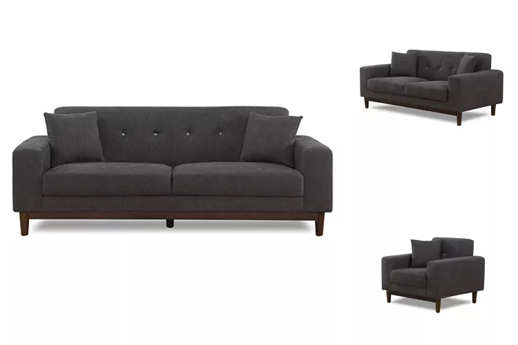 sofa băng màu xám đen 