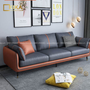 Sofa văng SF78 phối màu cam và đen ghi