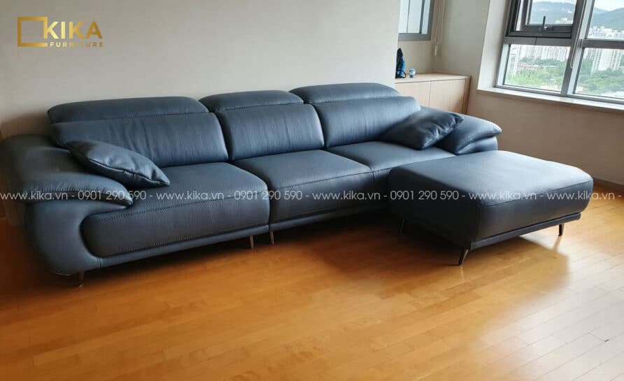 Ghế sofa phòng khách SF90 hiện đại màu đen