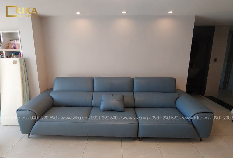Sofa văng SF93 màu xanh ghi