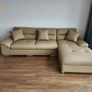 Sofa SF97 bọc da Hàn dáng góc hiện đại