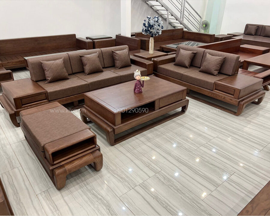 bộ sofa gỗ phòng khách