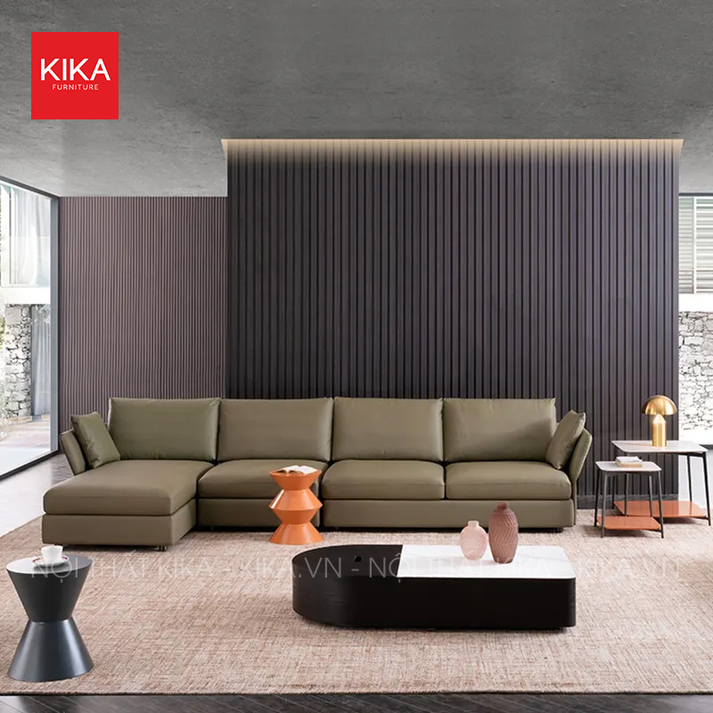 Ghế sofa góc bọc da Italy nhập khẩu - SF99 8 sofa goc boc da italy nhap khau sf99 1