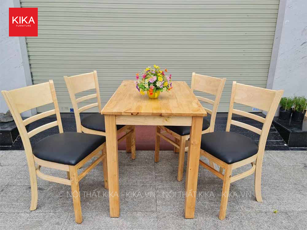 Bộ bàn ăn 4 ghế gỗ cao su nhập khẩu - BA135 8 bo ban an 4 ghe go cao su nhap khau ba135