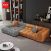 Ghế sofa da Minotti chữ L phối màu sắc nổi bật - SF231 13 sofa da