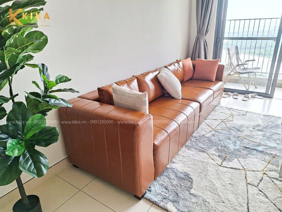 Hình ảnh bộ sofa minotti bàn giao cho khách