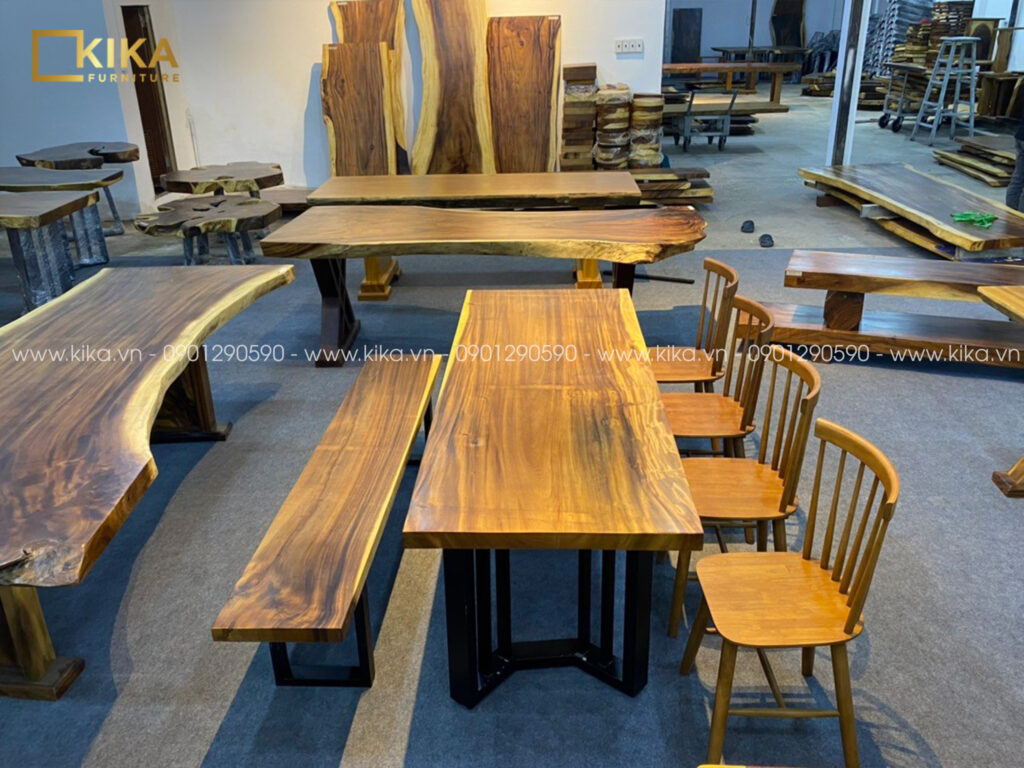 xưởng sản xuất bàn ghế gỗ me tây