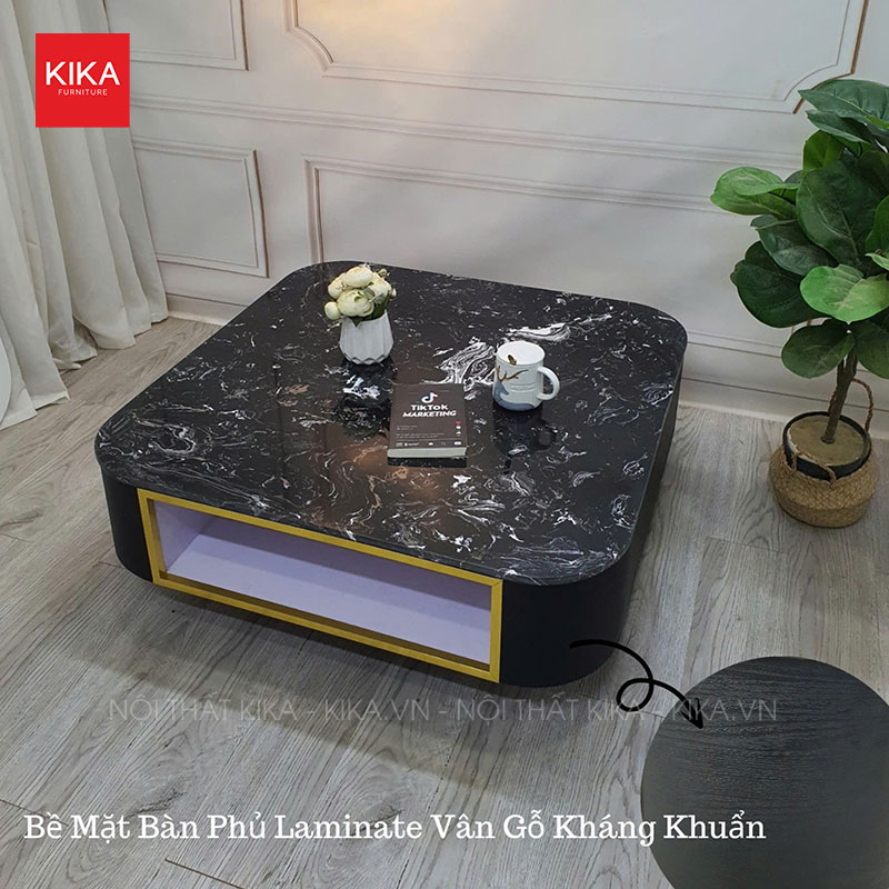 Bàn trà vuông phủ Laminate sang trọng - BT86 4 ban tra vuong phu laminate sang trong bt86 1