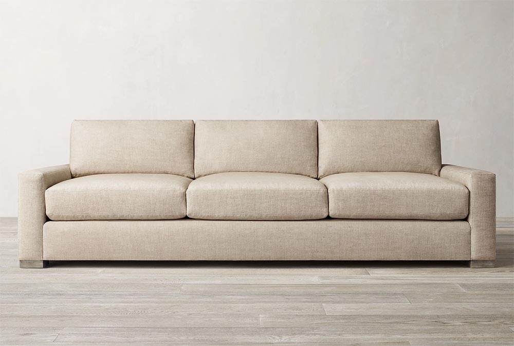 Ghế sofa bằng vải màu trắng lịch sự