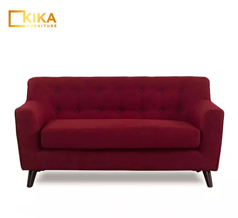 Ghế sofa văng màu đỏ bọc nỉ cao cấp