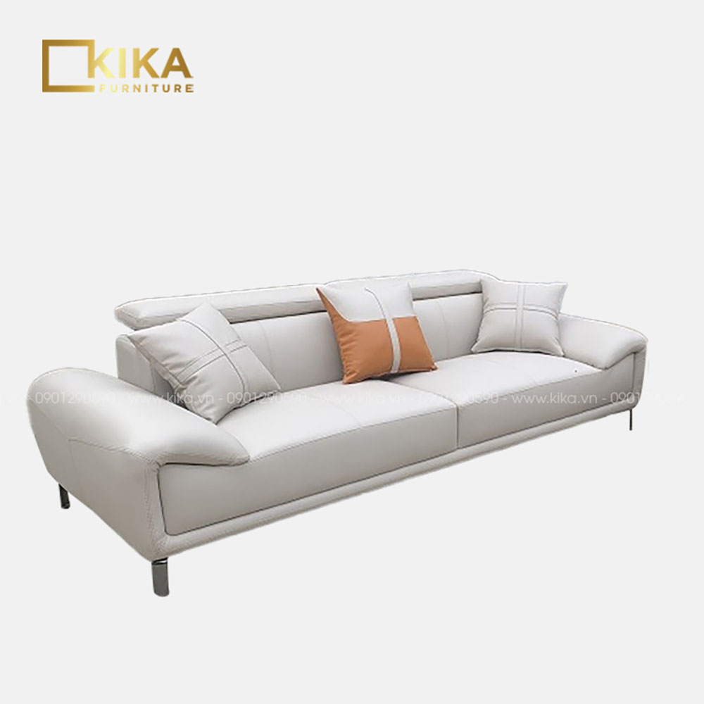 Ghế sofa hiện đại màu trắng da Hàn Quốc