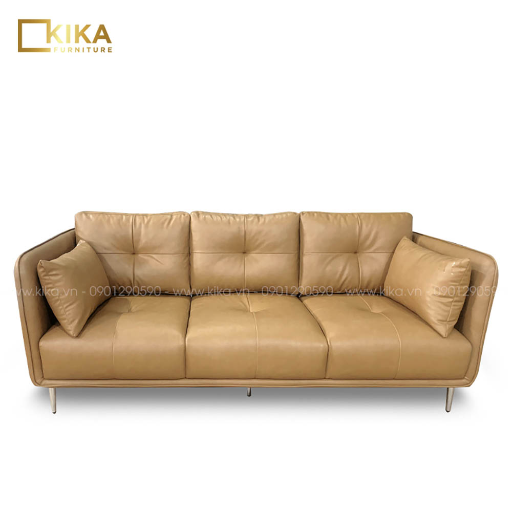 Sofa simili dáng văng màu vàng lịch sự, tinh tế
