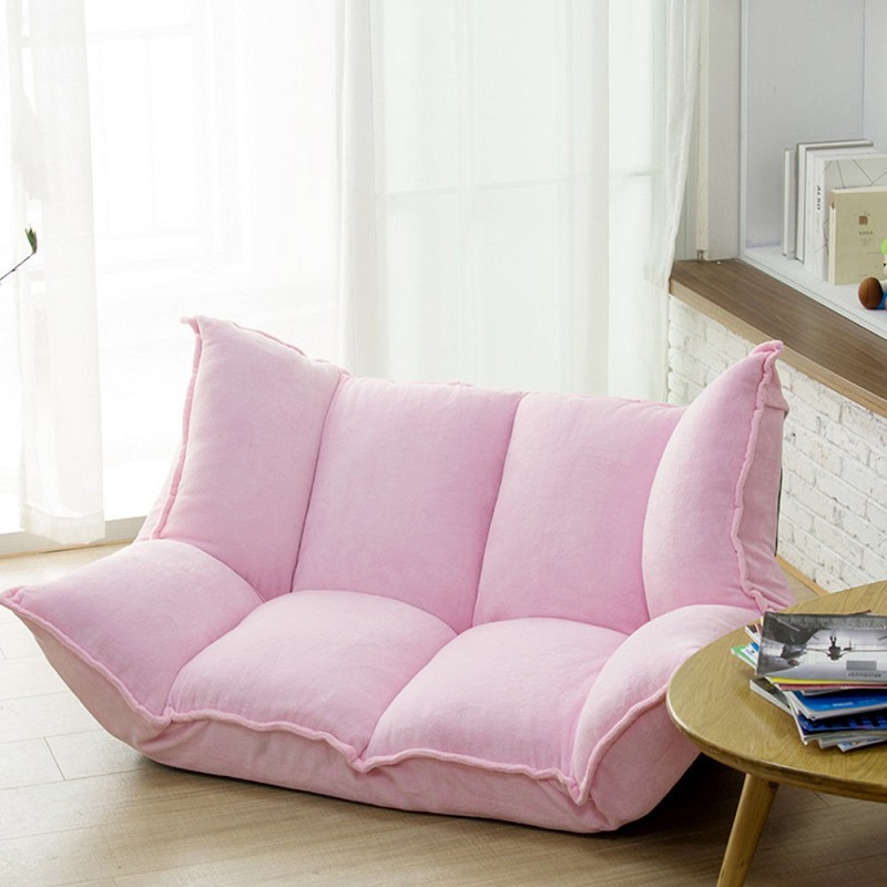 Ghế sofa bệt màu hồng 