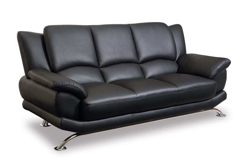 Sofa da dài 1m8 màu đen thiết kế độc lạ