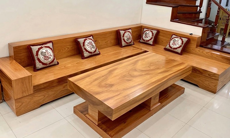 Ghế sofa nguyên khối gỗ Hương