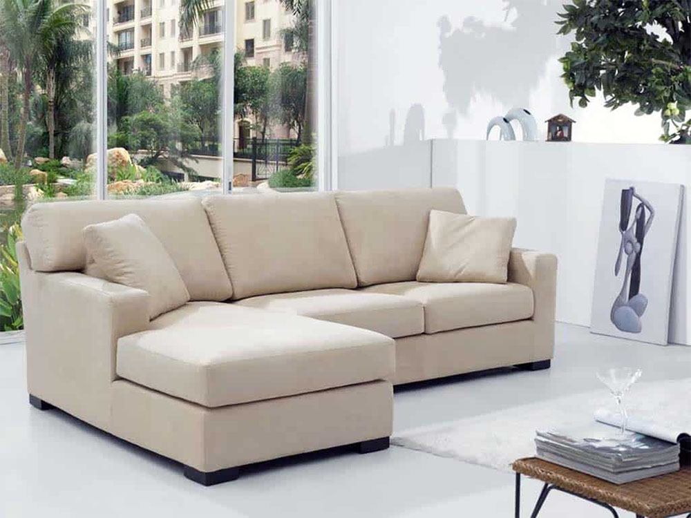 Sofa góc chữ L dài 1m8 màu trắng tinh tế
