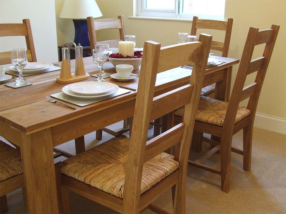 bộ bàn ghế ăn gỗ tần bì thiết kế đơn giản sang trọng