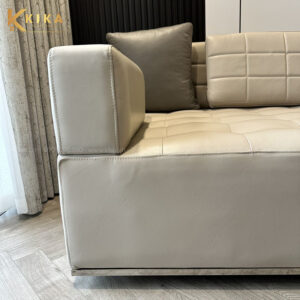 sofa da bò thật SF256 màu trung tính đẹp hiện đại