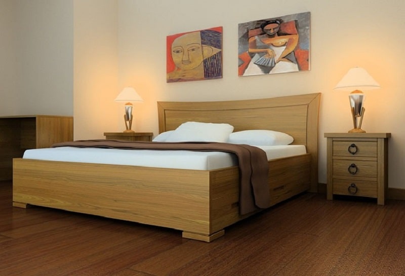 giường ngủ gỗ sồi 