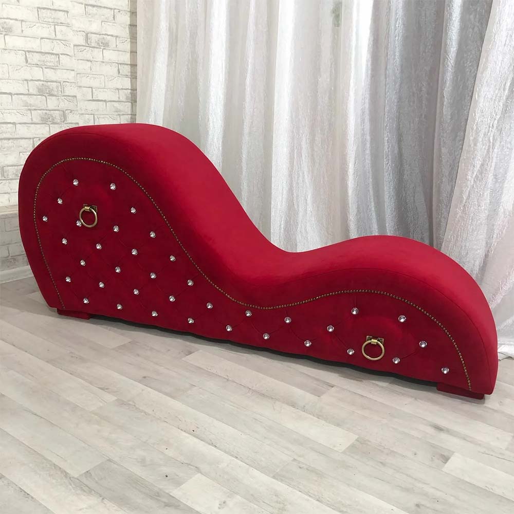 Ghế sofa tình yêu bọc nỉ màu dỏ