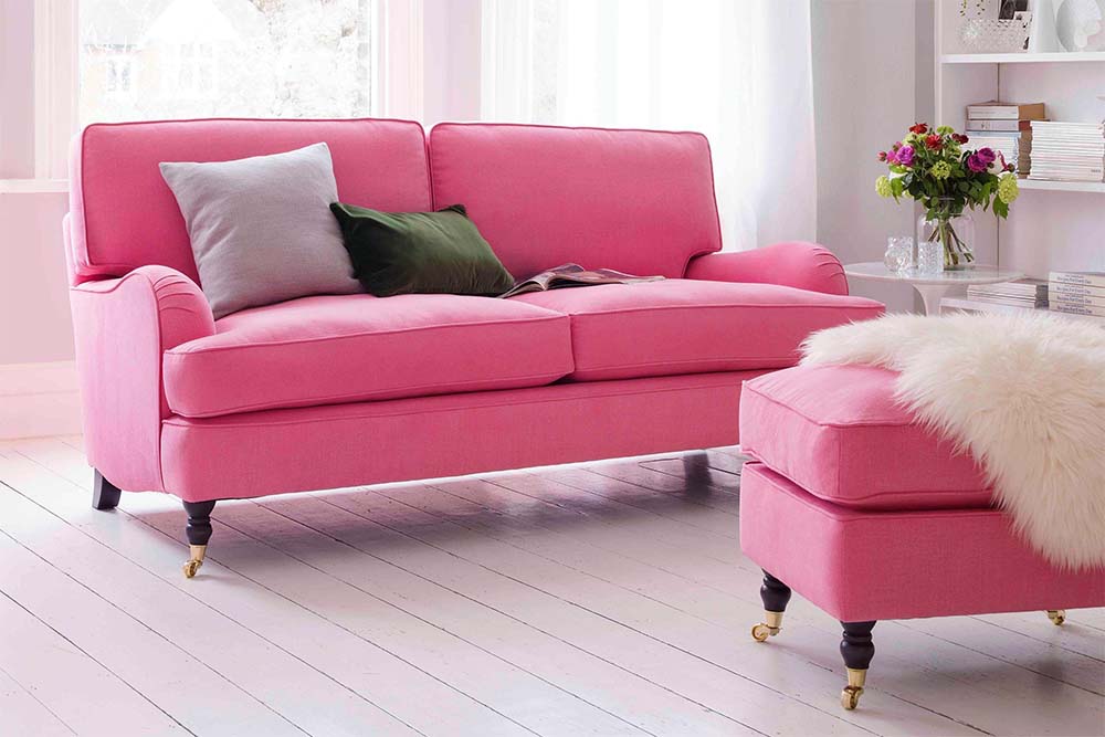 sofa màu hồng sáng 2 chỗ