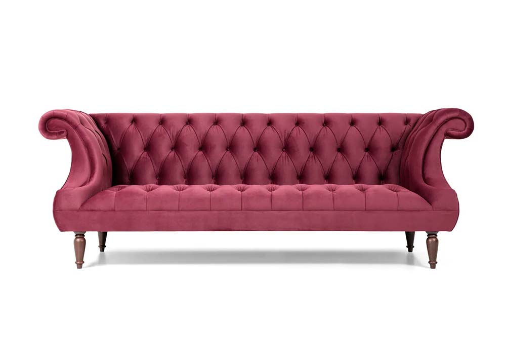 ghế sofa màu hồng đỏ mận