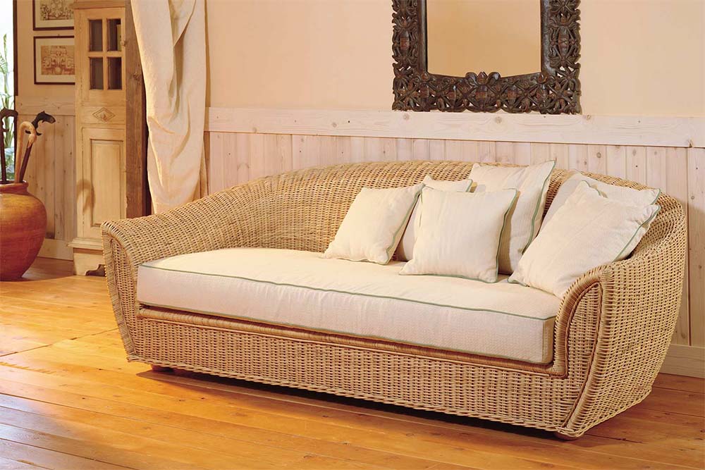 ghế sofa mây tre đan phong cách cổ điển