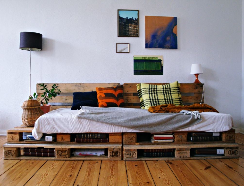 Ghế sofa pallet thiết kế đơn giản 