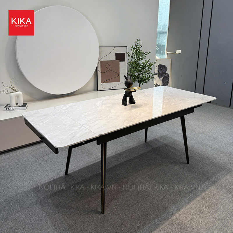 Bộ bàn ăn chữ nhật thông minh mặt đá Ceramic kéo dài tiện dụng - BA440 31 bàn ăn thông minh