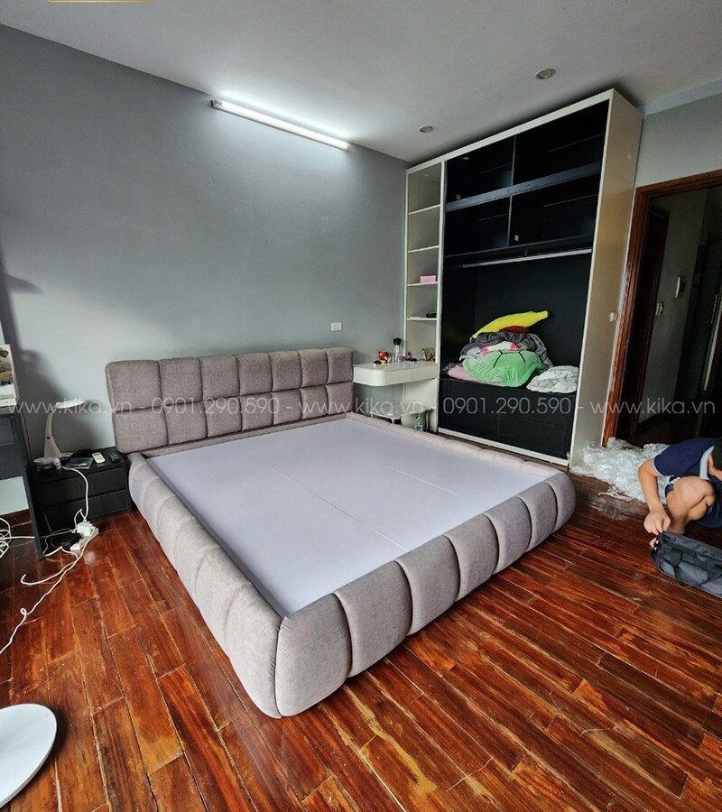 Hình ảnh thực tế mẫu giường GN61 bàn giao cho khách hàng