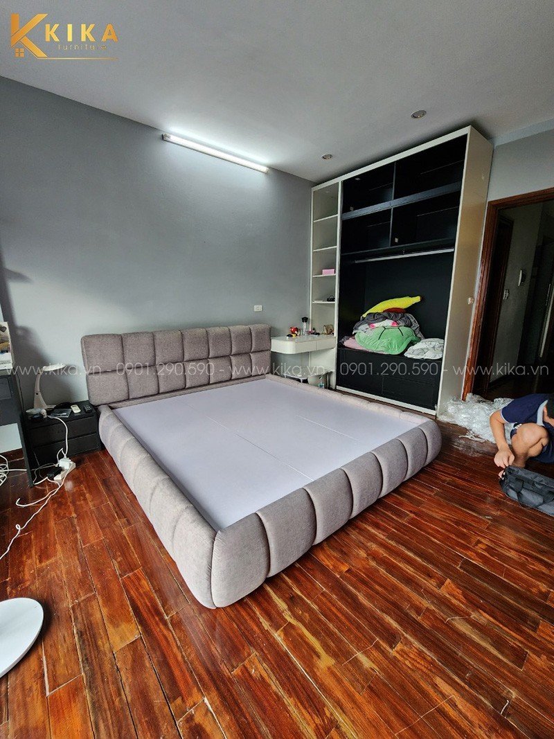 Hình ảnh thực tế mẫu giường GN61 bàn giao cho khách hàng