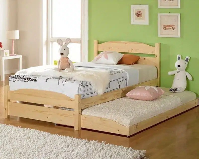 Giường gỗ trẻ em bằng gỗ kiểu mới 