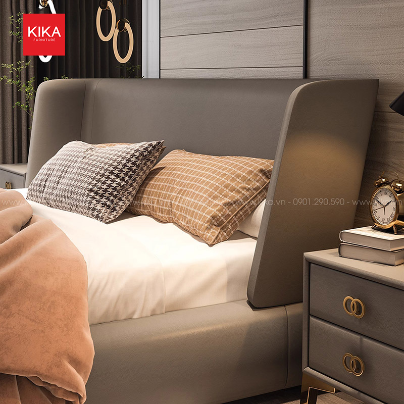 Giường ngủ bọc da thiết kế hiện đại - GN64 11 giường ngủ