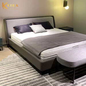 giường ngủ mã GN67 thiết kế đơn giản hiện đại màu đen