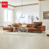 Ghế sofa góc bọc da Italy màu cam hiện đại - SF298 20 sofa da