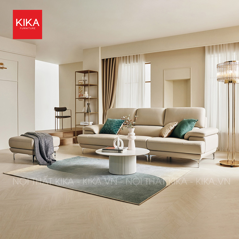Ghế sofa văng hiện đại bọc da Hàn sang trọng - SF309 13 sofa da
