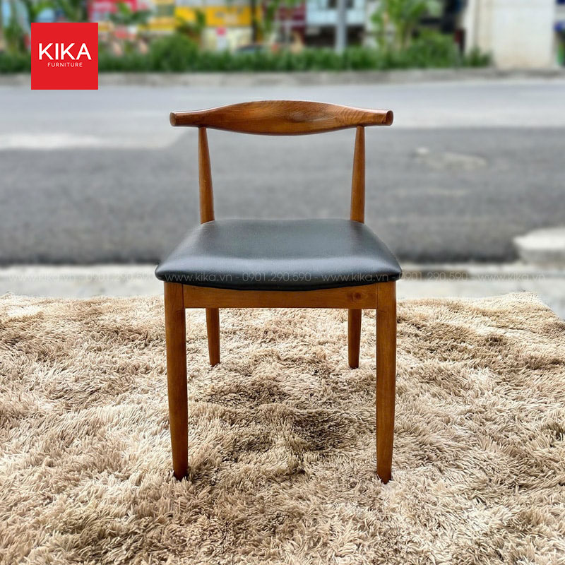 Ghế ăn gỗ Cao Su đệm da êm ái - GA106 9 ghe an go cao su dem da em ai ga106 2