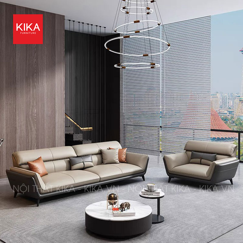 Ghế sofa văng da Hàn hiện đại - SF374 31 sofa da