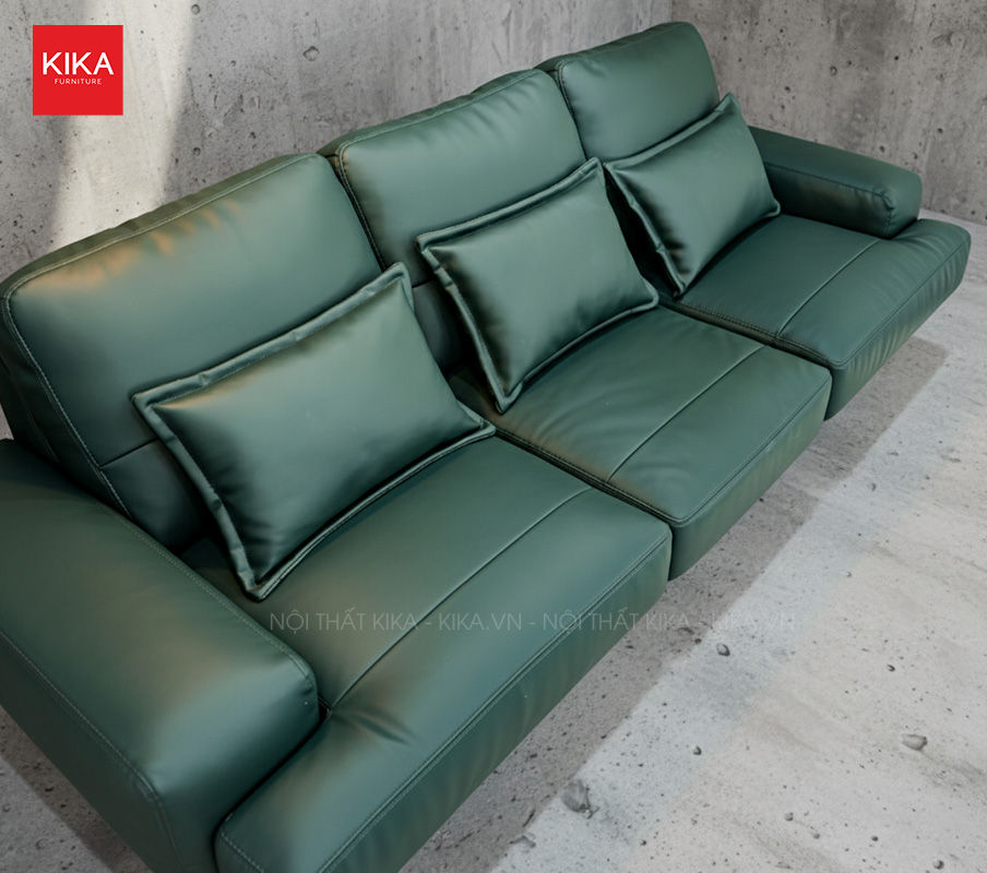 Ghế sofa văng bọc da Microfiber màu xanh - SF377 15 sofa da SF377