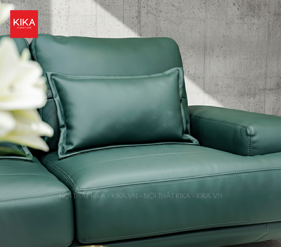 Ghế sofa văng bọc da Microfiber màu xanh - SF377 19 SOFA DA