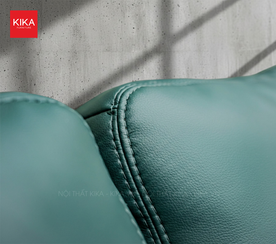 Ghế sofa văng bọc da Microfiber màu xanh - SF377 12 chất liệu sofa da SF377
