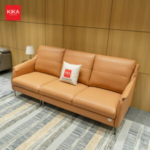 Ghế sofa văng màu nâu bọc da Microfiber chống xước cao cấp - SF399
