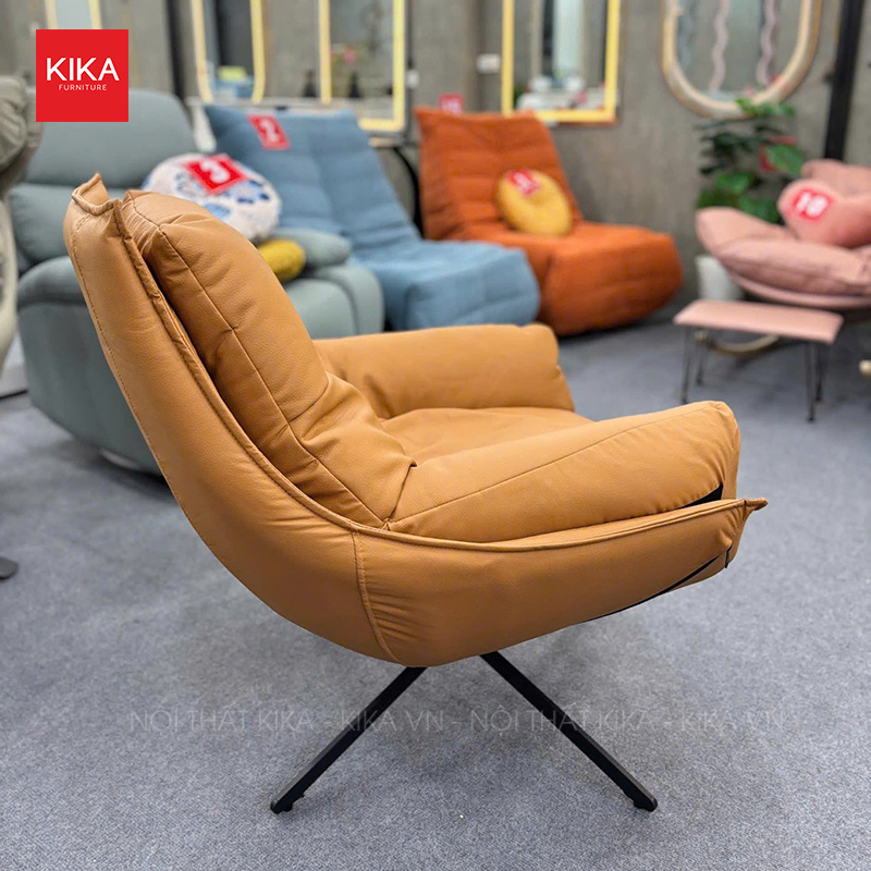 Ghế thư giãn lười bọc da chân xoay LazyLux - GT07 7 ghế thư giãn