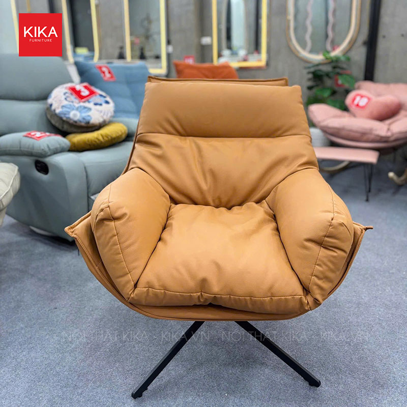 Ghế thư giãn lười bọc da chân xoay LazyLux - GT07 6 ghế thư giãn