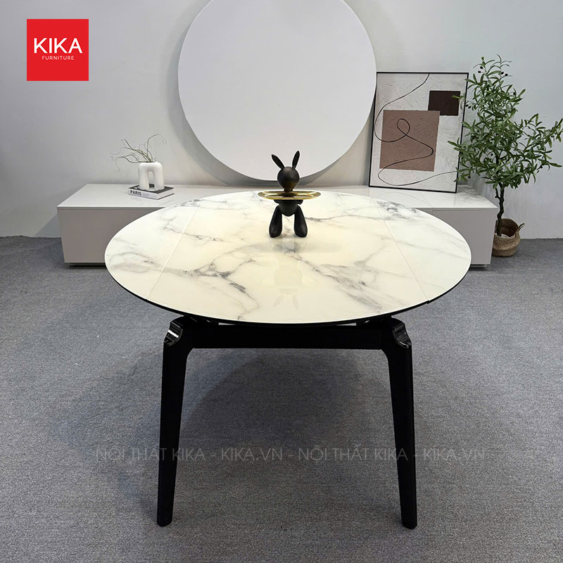 Bàn ăn thông minh mặt đá Ceramic có thể gập xuống tiện lợi - BA435 10 ban an thong minh mat da ceramic khung go cao cap ba345 1