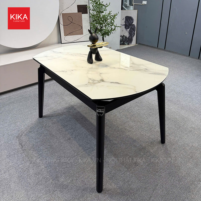 Bàn ăn thông minh mặt đá Ceramic có thể gập xuống tiện lợi - BA435 13 ban an thong minh mat da ceramic khung go cao cap ba345 5