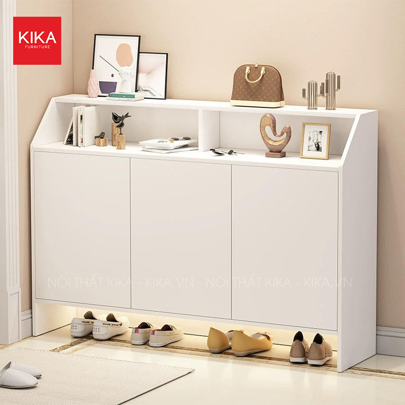 Tủ để giày dép 3 cánh gỗ MDF thiết kế hiện đại - KG02 5 tủ giày