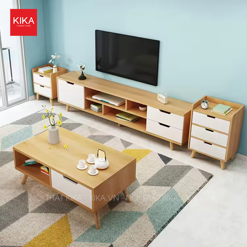 Kệ để tivi gỗ MDF hiện đại nhiều ngăn - TV09 11 ke de tivi go mdf hien dai nhieu ngan tv09 2
