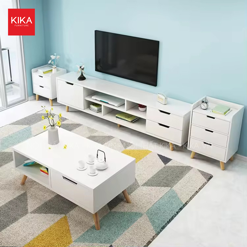Kệ để tivi gỗ MDF hiện đại nhiều ngăn - TV09 12 ke de tivi go mdf hien dai nhieu ngan tv09 3
